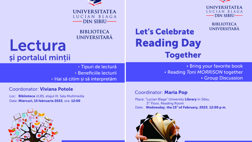 Ziua națională a lecturii la Biblioteca Universității “Lucian Blaga” din Sibiu