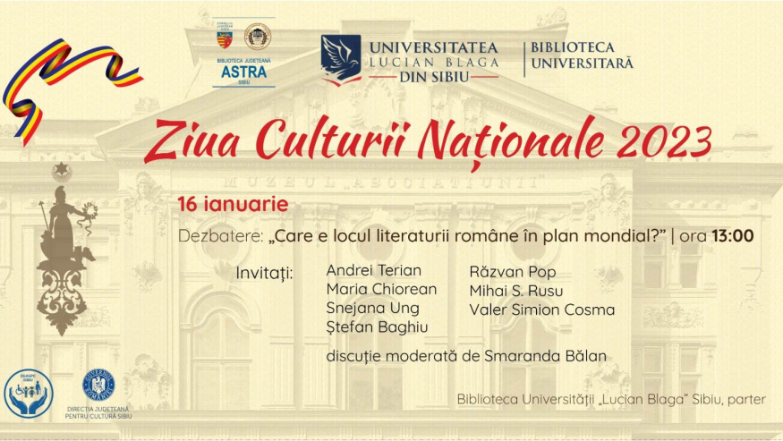 Ziua Culturii Naționale – programul evenimentelor culturale la Biblioteca ULBS