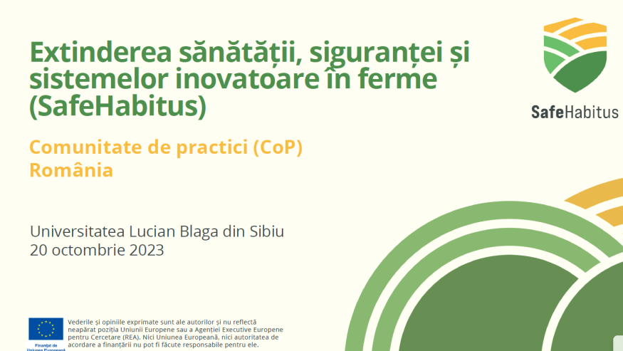 Prima întâlnire a Comunității de practici SafeHabitus organizată de ULBS