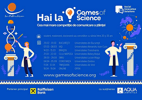 Înscrieri pentru  Games of Science 2024, cea mai mare competiţie de comunicare pentru tinerii cercetători