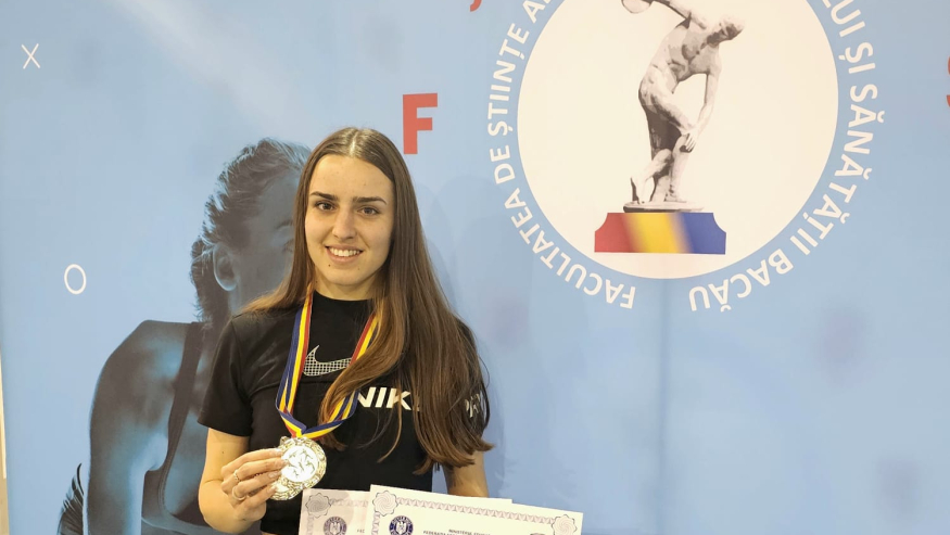 Studenta Facultății de Științe, Tabita Teușan, medaliată la Campionatul  Național Universitar de Atletism