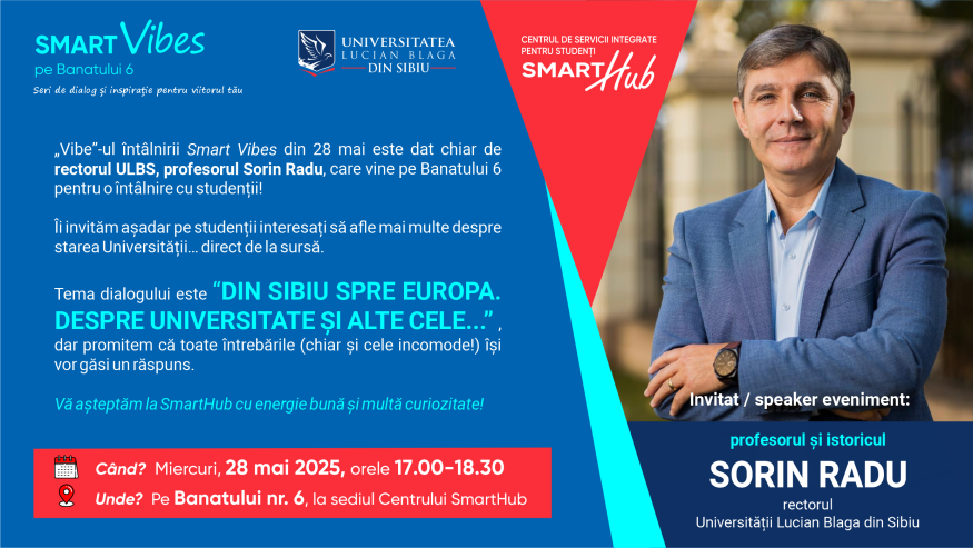 Smart Vibes pe Banatului 6 – “Din Sibiu spre Europa. Despre universitate și alte cele…”