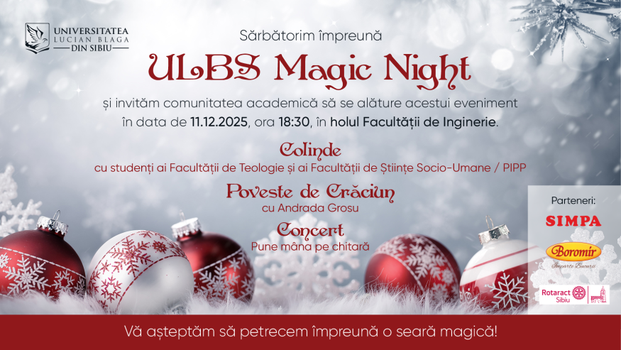 ULBS Magic Night – O seară de poveste înainte de Crăciun 