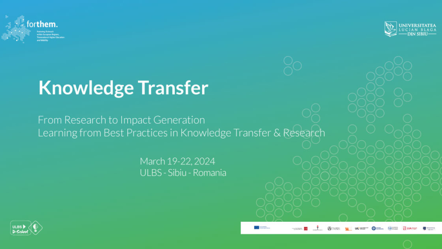 Transferul de cunoaștere: de la cercetare la generarea de impact