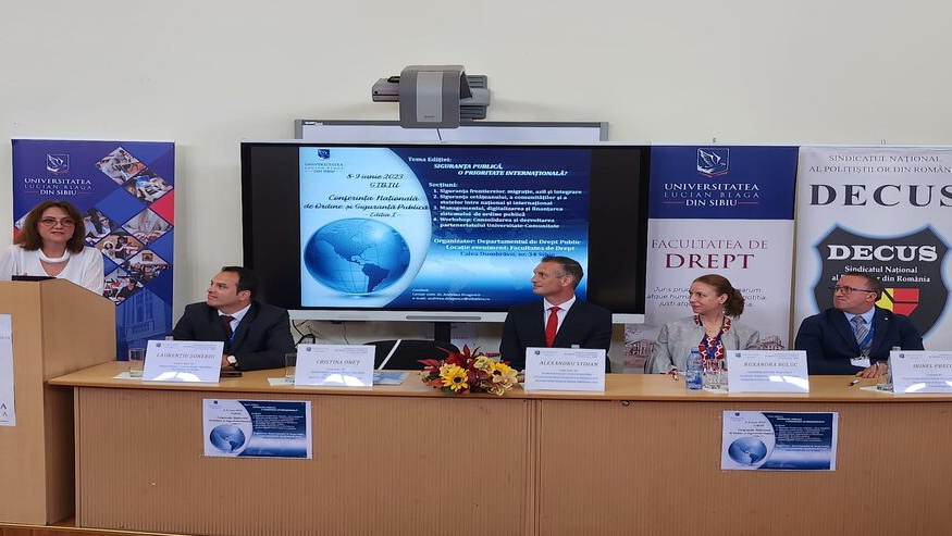 Prima ediție a Conferinței de Ordine și Siguranță Publică organizată la Facultatea de Drept din cadrul ULBS
