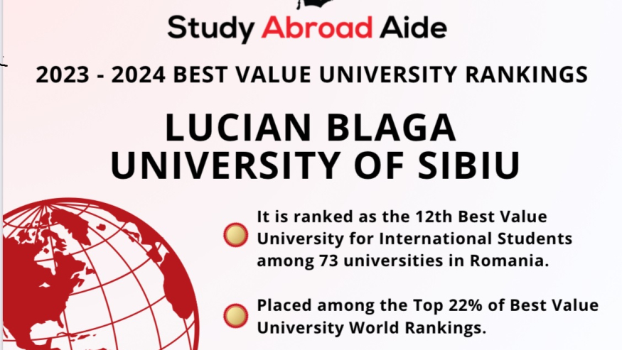 ULBS, în topul Best Value University for International Students și Best Value University World Rankings