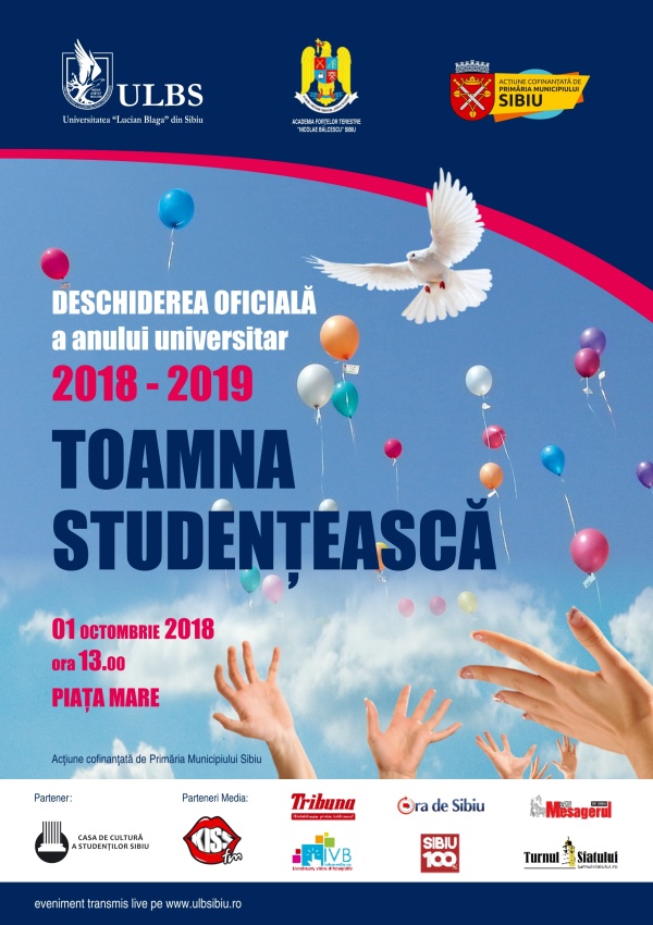 Toamna studențească – deschiderea oficială a noului an universitar 2018/2019