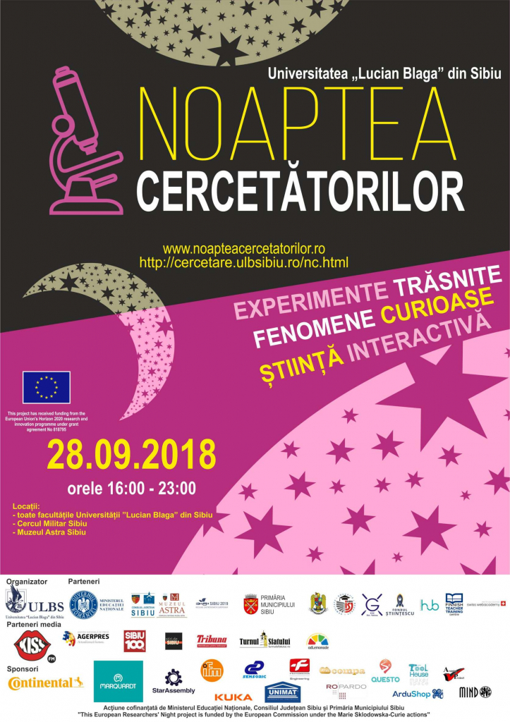 Anunt Noaptea cercetătorilor 2018