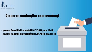 Alegerile studenților reprezentanți în ULBS