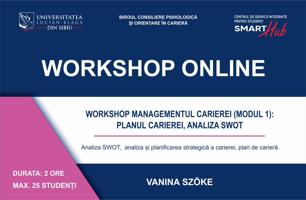 Workshop – Managementul carierei Workshop – Managementul carierei