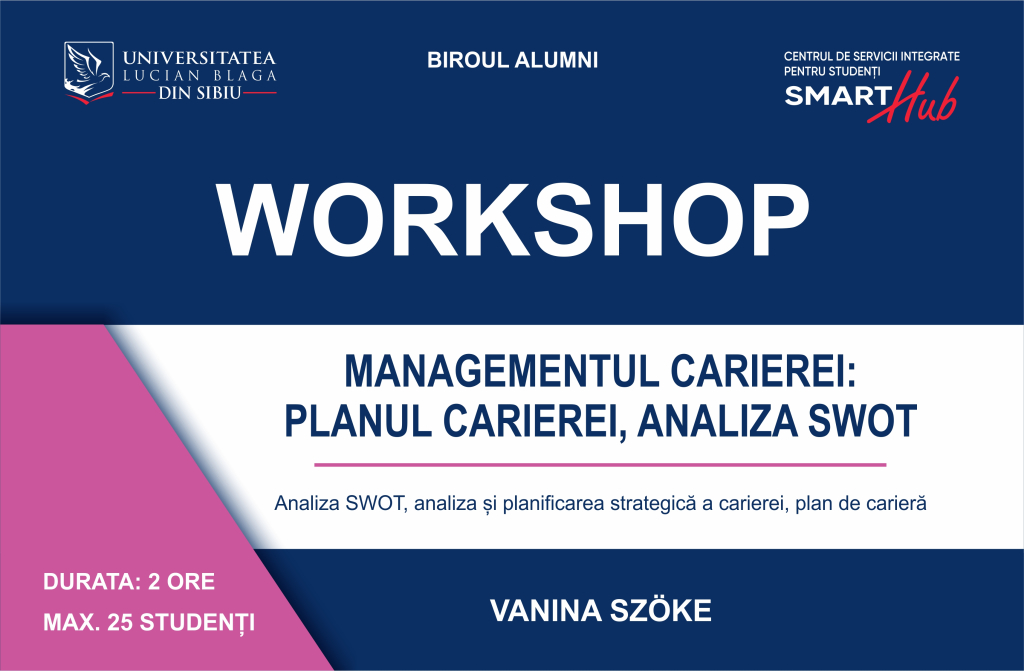 Workshop Managementul carierei Workshop Managementul carierei