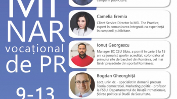 Specialiști în comunicare vin la prima ediție a Seminarului vocațional de PR