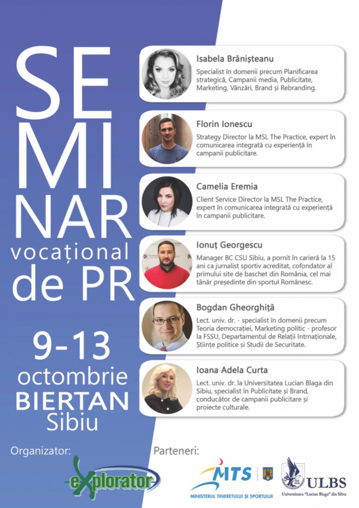 Specialiști în comunicare vin la prima ediție a Seminarului vocațional de PR