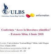 Conferința „Acces la literatura științifică”