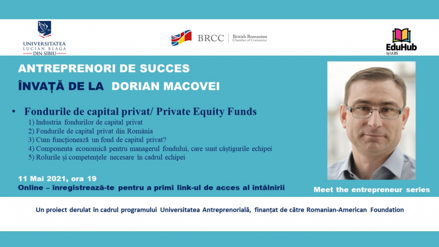 Antreprenori de succes. Învață de la Dorian Macovei