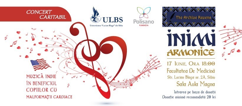 Concert caritabil Inimi Armonice  – 17 iunie 2019, ora 18:00