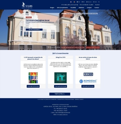 Noul website al ULBS Noul website al ULBS